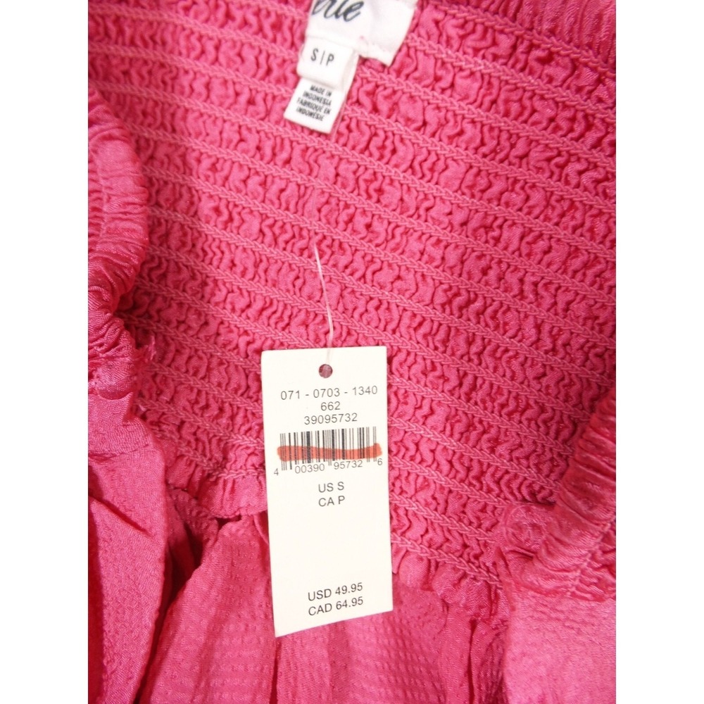 Aerie Skirt Womens Size Small Pink Uptown Mini Smocked Waistband Ruched NWT - Picture 10 of 12